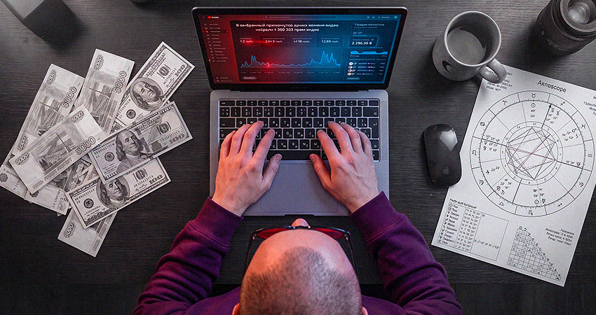 Заработок на астрологии от $1000 в месяц через YouTube с помощью ИИ — без съёмок себя на камеру